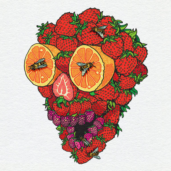 Fruit Skull Print